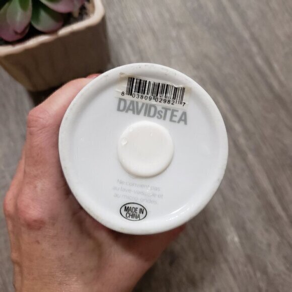 David's Tea Purple Halloween Ceramic Travel Cup - Picture 10 of 11